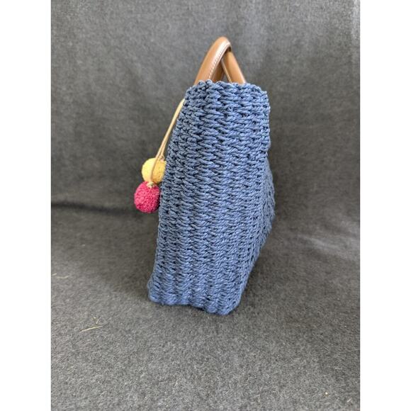 Indio Hobo Crochet Fossil Handbag Blue Beach Travel - Picture 7 of 11